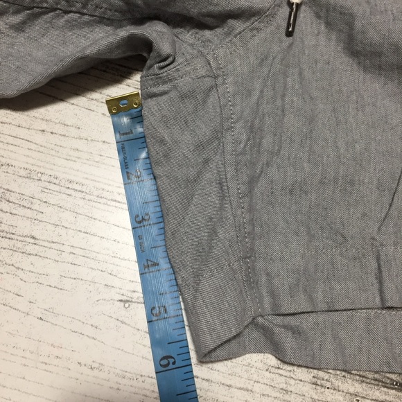 Express Cotton Linen Drawstring Shorts Men’s S Gray (Inseam 6) Casual - Picture 3 of 10